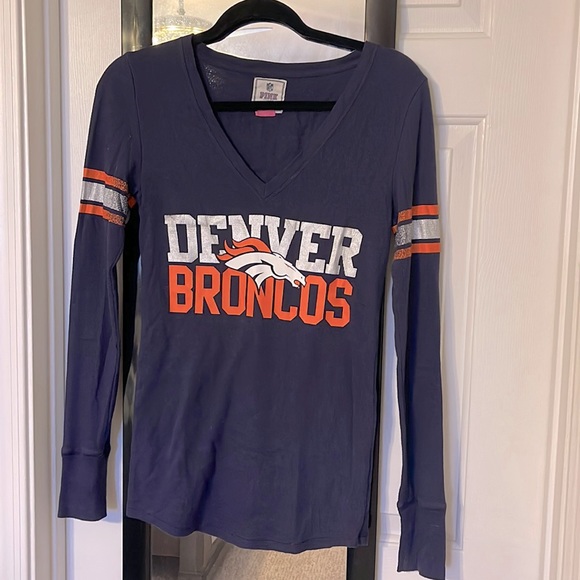 PINK Victoria's Secret Tops - VS PINK NFL Broncos Thermal Long Sleeve ~ Medium